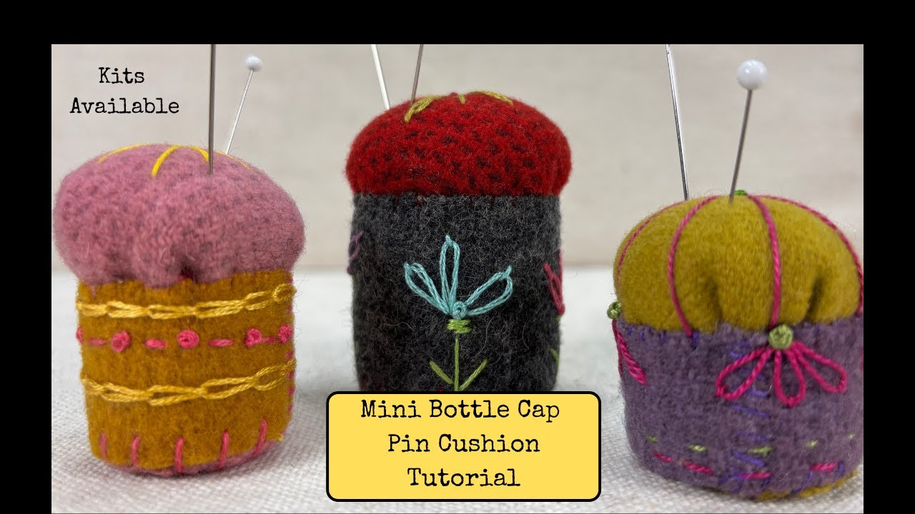 Bottle Cap Pin Cushion Tutorial
