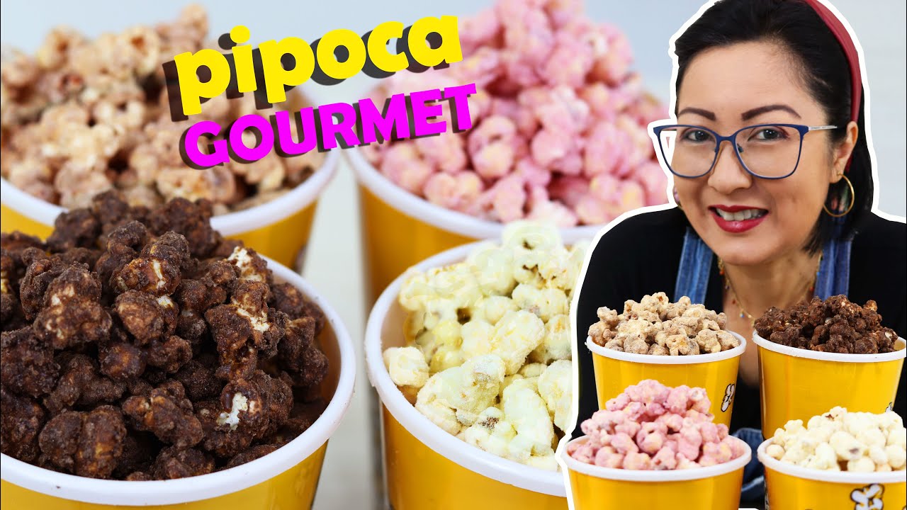PIPOCA DOCE GOURMET SUPER FÁCIL - 4 SABORES INCRÍVEIS - LEITE NINHO, CHURROS, MORANGO e OVOMALTINE