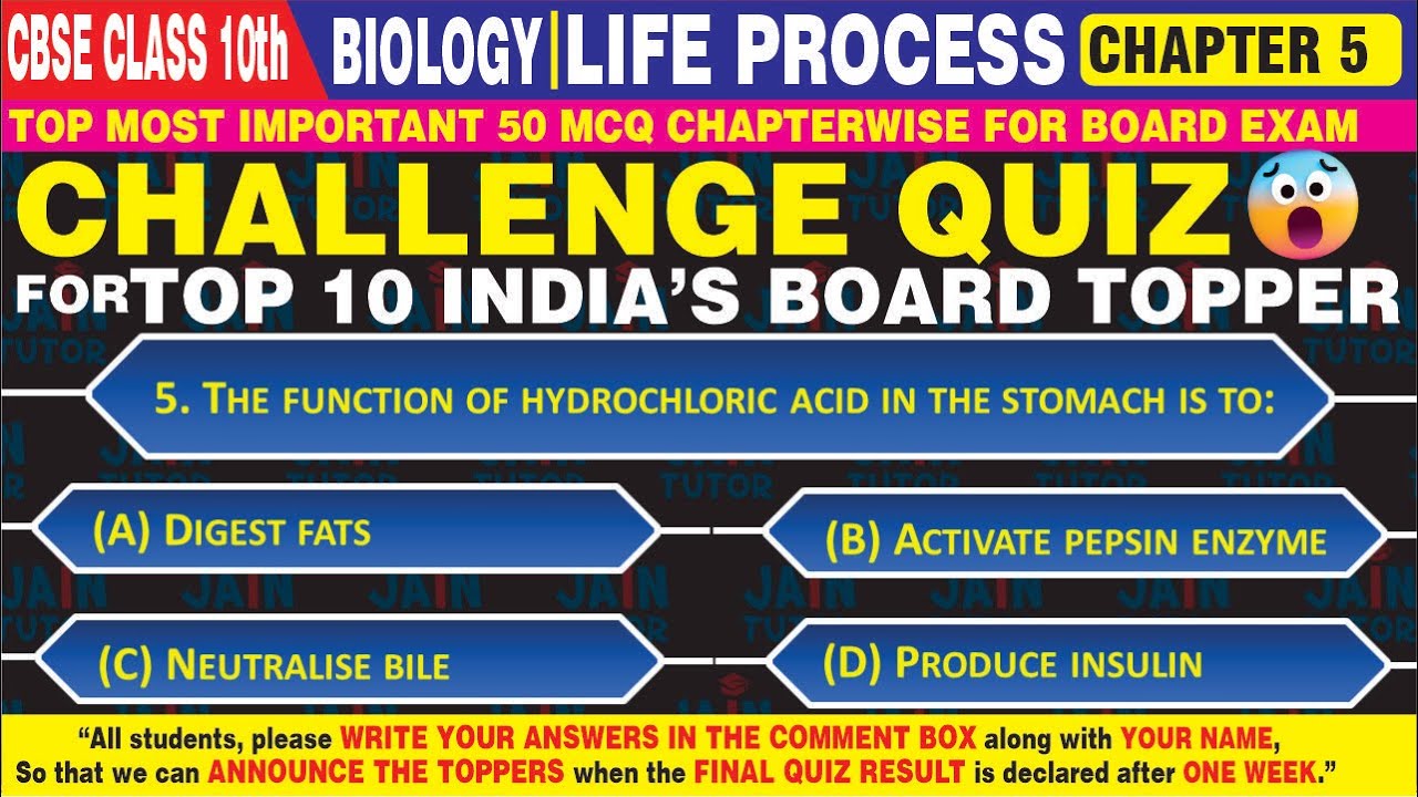life processes class 10 science biology important mcq | class 10 life processes rapid revision | mcq
