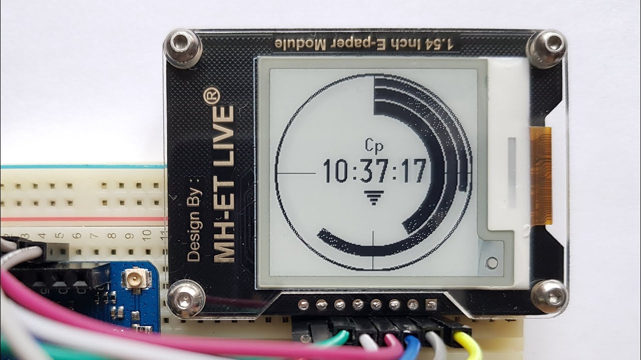 Интернет часы E-inch 1.54 E-paper clock