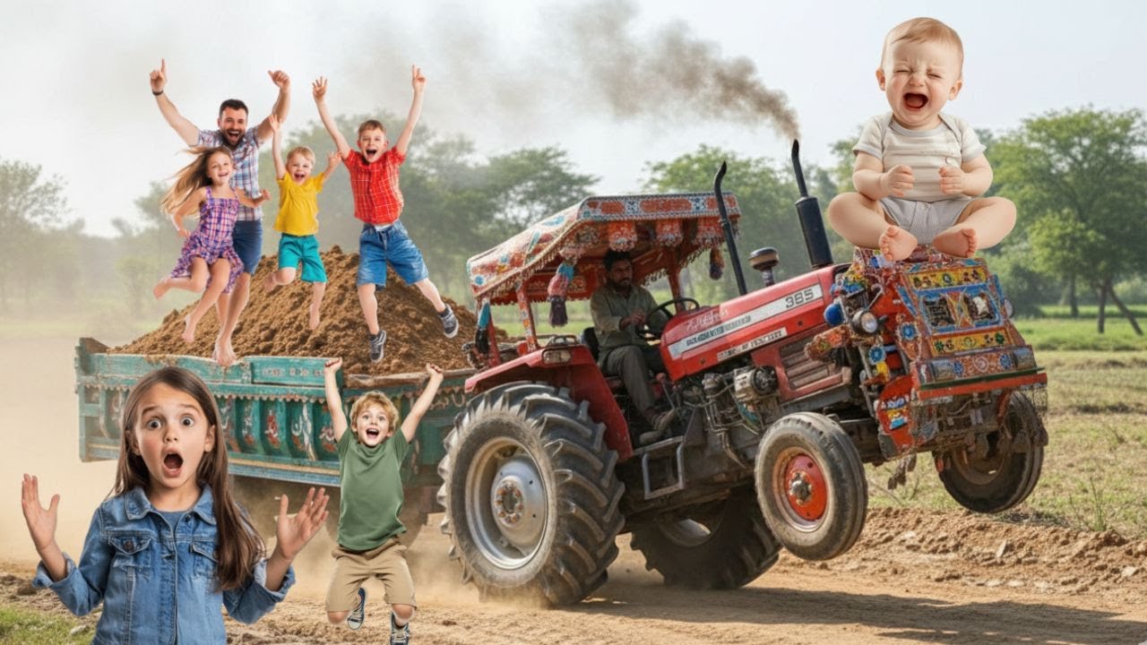 Tractor Trolley Adventures: Discover the Power of Farming! 🚜🌾 #Tractor #tractor #new #tractorvideo