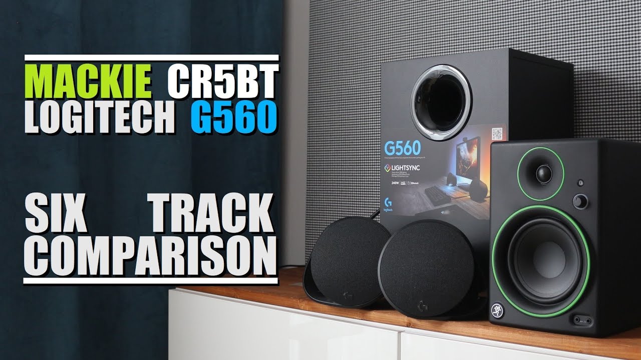 Logitech G560 vs Mackie CR5 BT  ||  6-Track Comparison