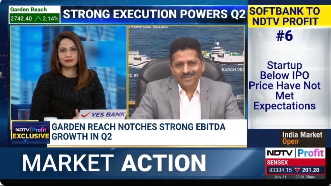 Cmde PR Hari, IN (Retd.), CMD, GRSE in conversation with NDTV Profit on 11 Nov 25