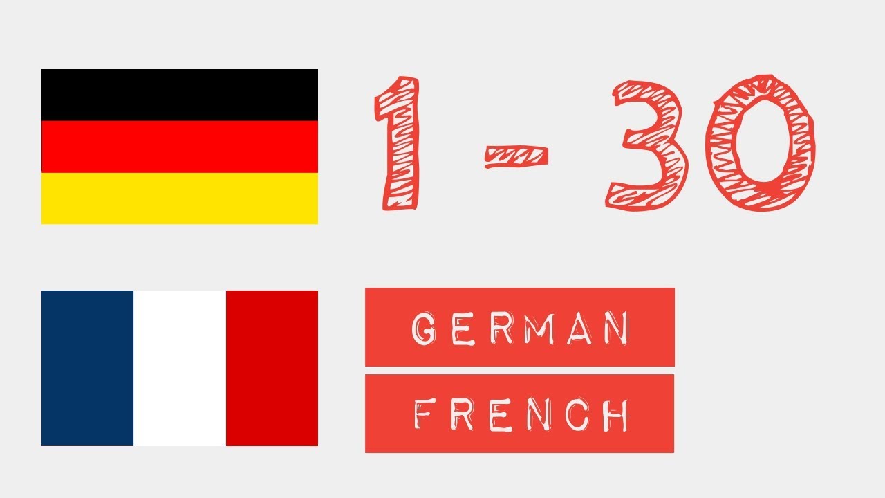 Numéros de 1 à 30 en allemand et français