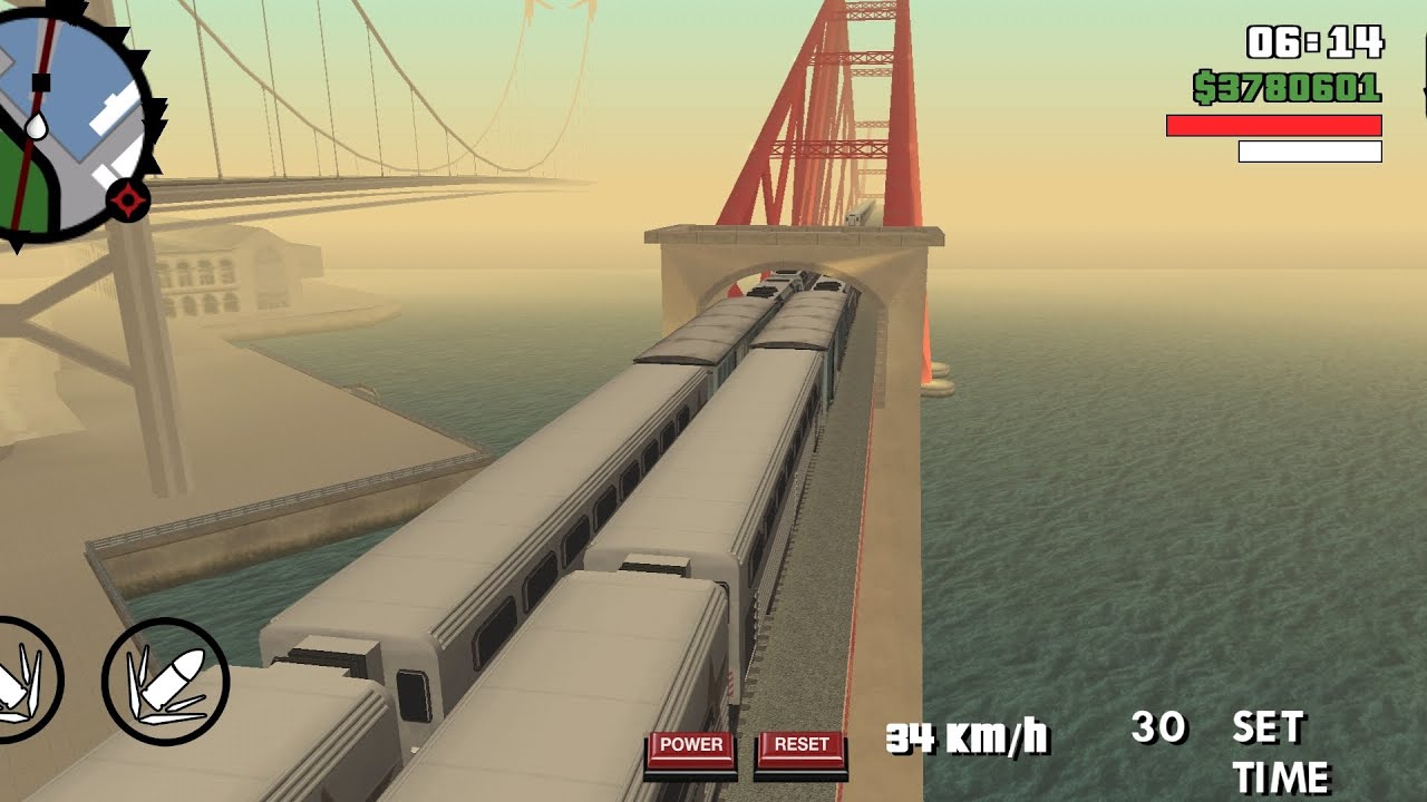 Playing GTA San Andreas • Driving the longest train! *Very heavy*