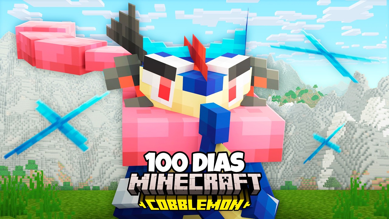 Sobrevivi 100 DIAS no Minecraft Cobblemon VS meu RIVAL