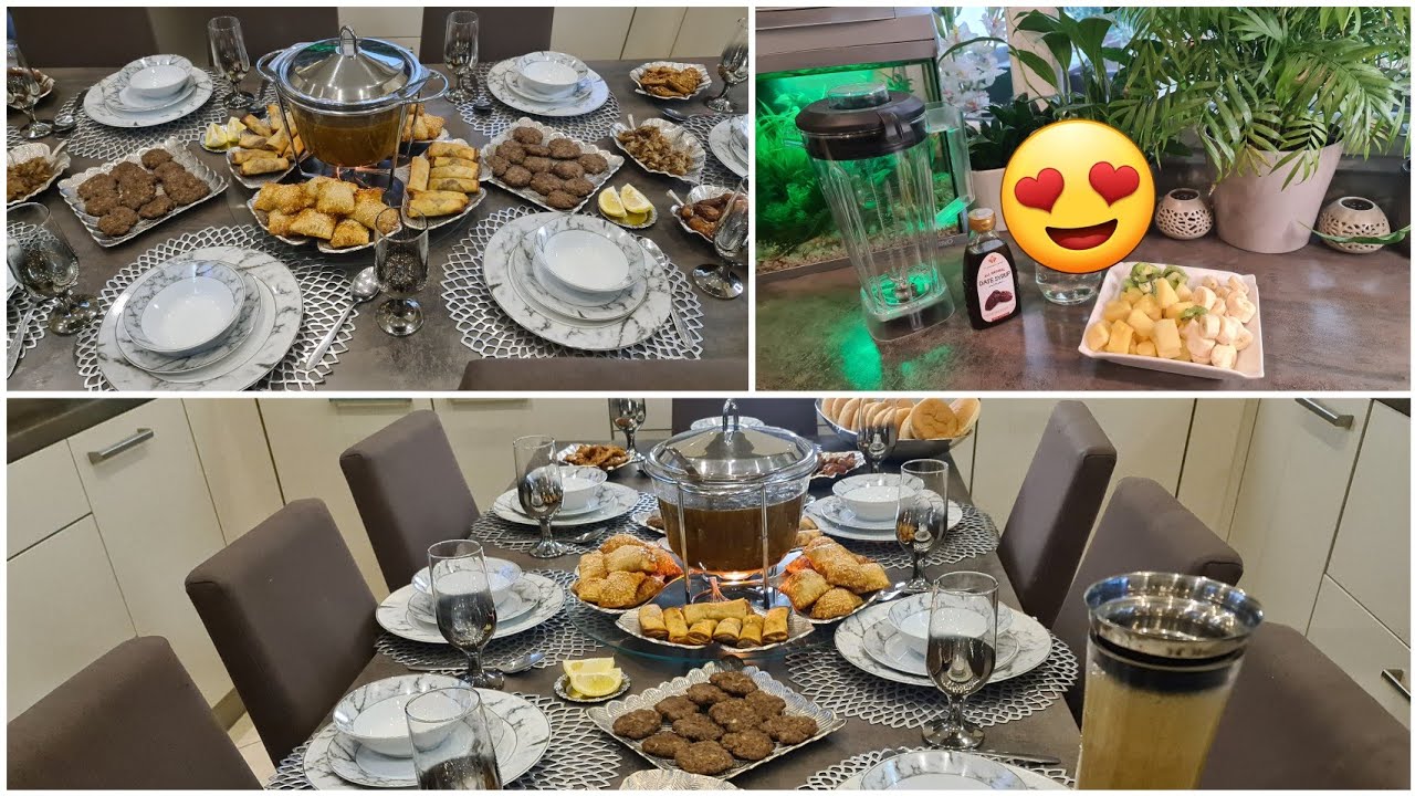 #مملحات ساهلين خفا زربا و بمداق مختلف 😋#عصير بدون حليب بدون برتقال و بدون سكر 🤔#طاولة رمضانية 5/5