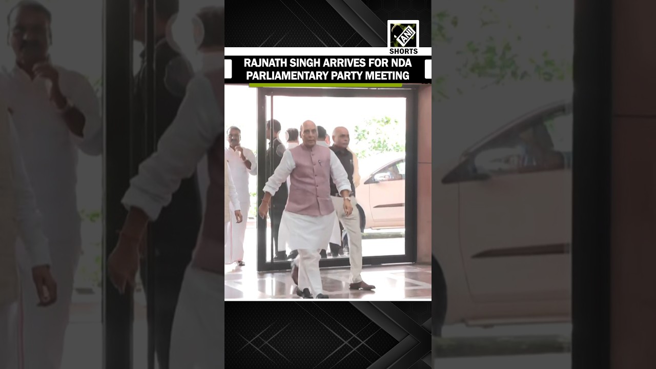 Defence Minister Rajnath Singh arrives for crucial NDA parliamentary party meeting