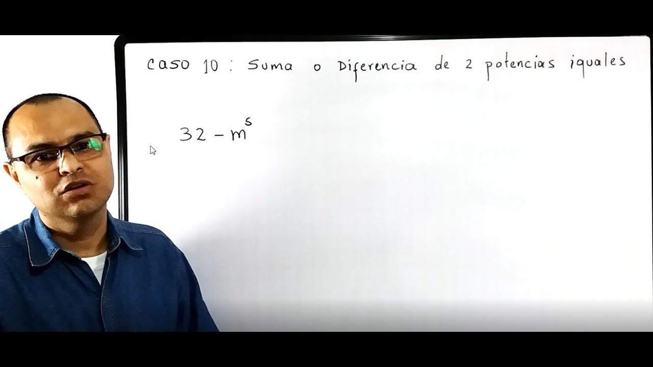 Suma o diferencia de dos potencias iguales (ejemplo 2)