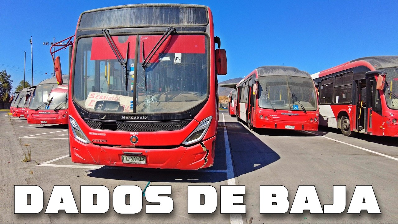 BUSES VOLVO NEOBUS Transantiago en el Basurero Recorriendo lo que queda de ellos