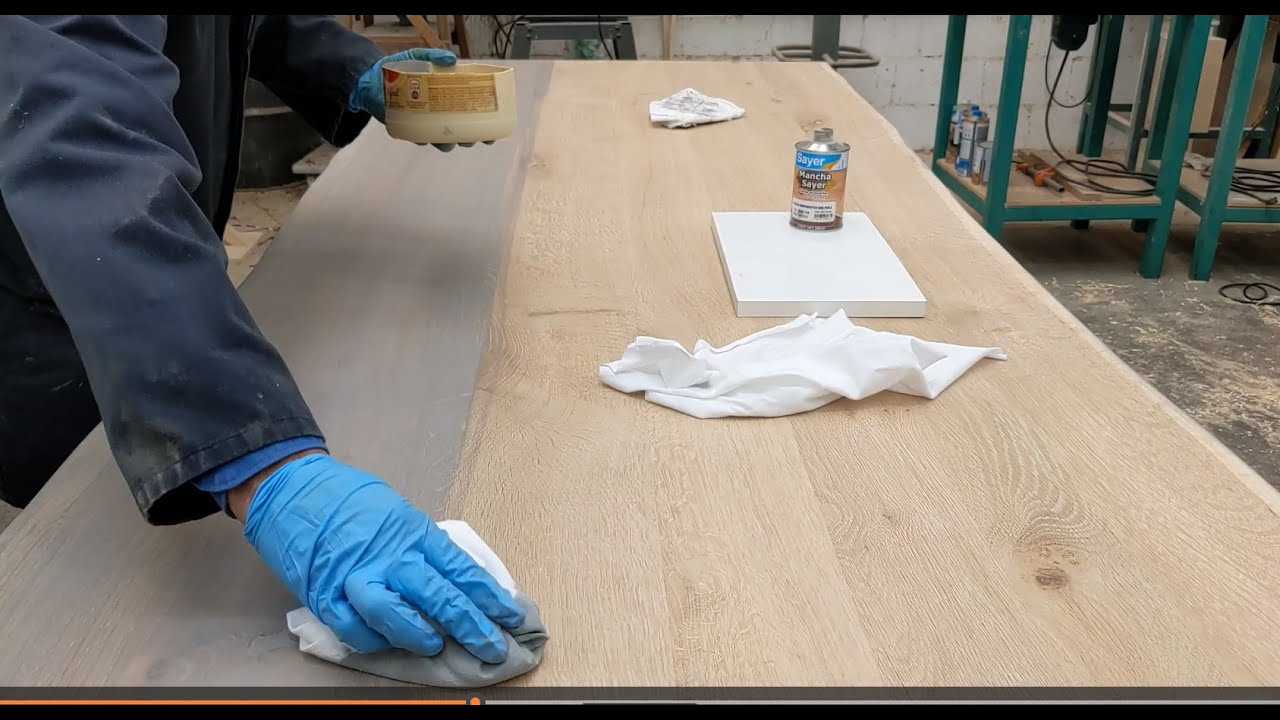 Te muestro a detalle como aplicar la tinta para madera color gris