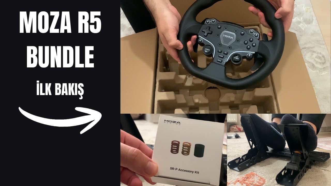 MOZA R5 + SR-P Pedal & Accessory Kit | İlk Bakış
