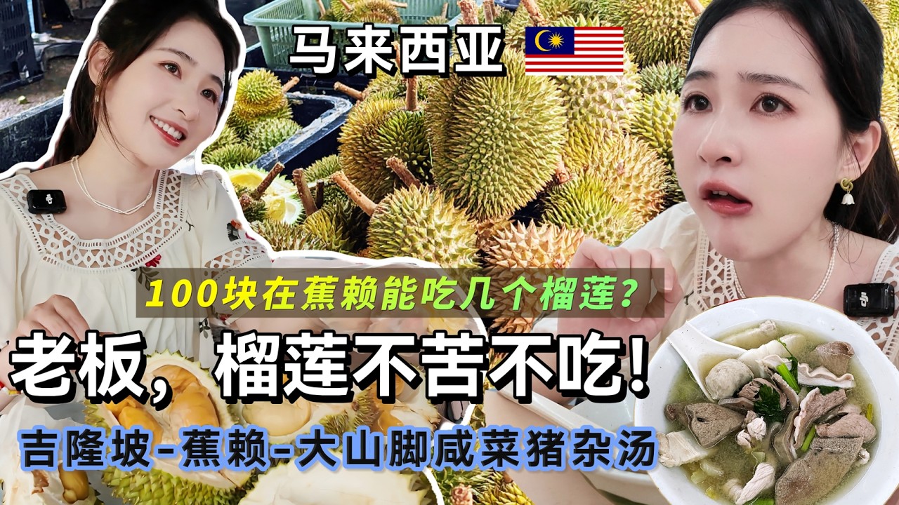 【马来西亚旅行】相信我!一定要去蕉赖玩,吉隆坡近郊宝藏地方,榴莲控超级大满足,老板自家果园直送,品种很多,价格很美！还有吃过一次就忘不了的大山脚芋头饭+咸菜猪杂汤！吉隆坡吃榴莲 | 吉隆坡旅游