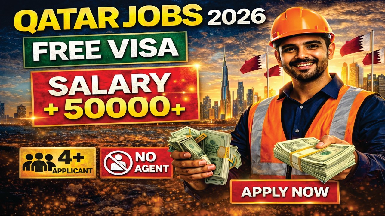 Qatar Job Vacancy 2025 | Free Visa Jobs for Indians | Salary ₹50,000+