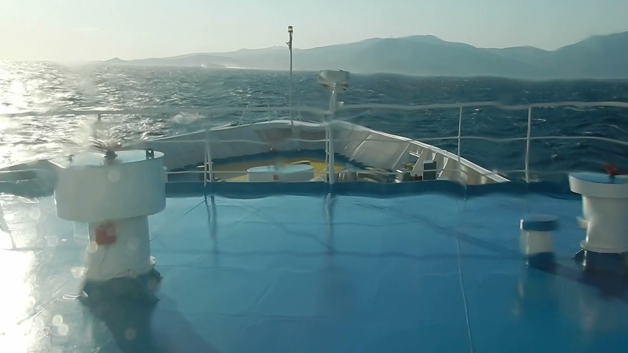 Shipfriends.gr // Ekaterini P_25-07-21_ from Mykonos to Tinos_rough sea