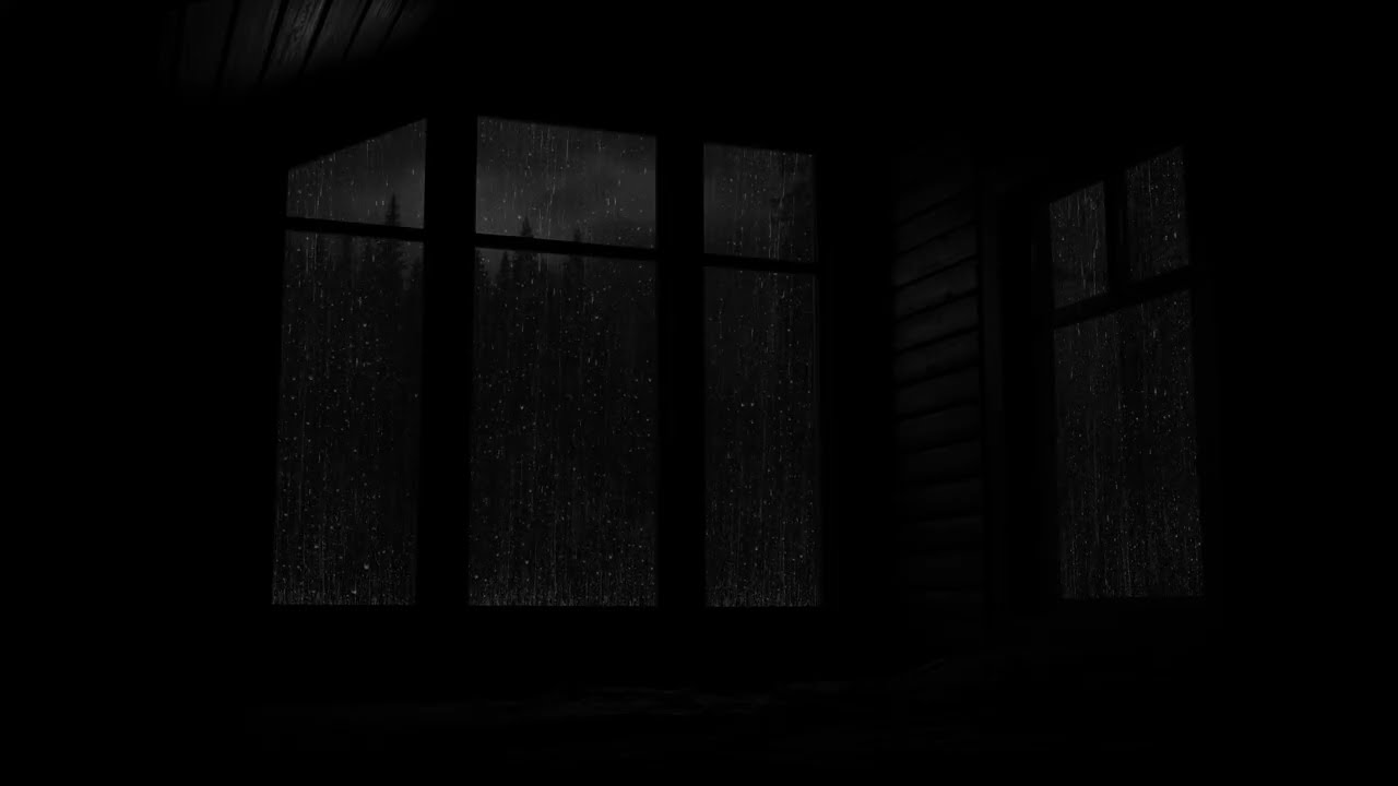 Fall Asleep to Norwegian Window Rain 🌧️ Cold Dark Night | No Ads