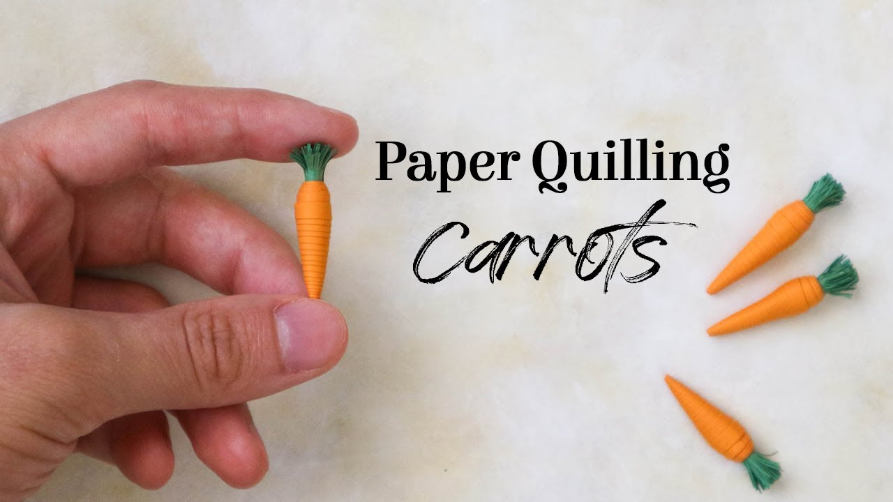 How to Make Paper Quilling Carrots | Miniature Paper Art |Summer Garden Fun Paper Craft Ideas