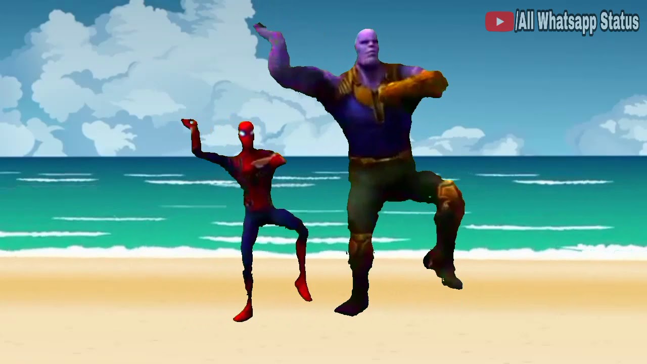 Spiderman and thanos funny  dance ||whatsapp status||