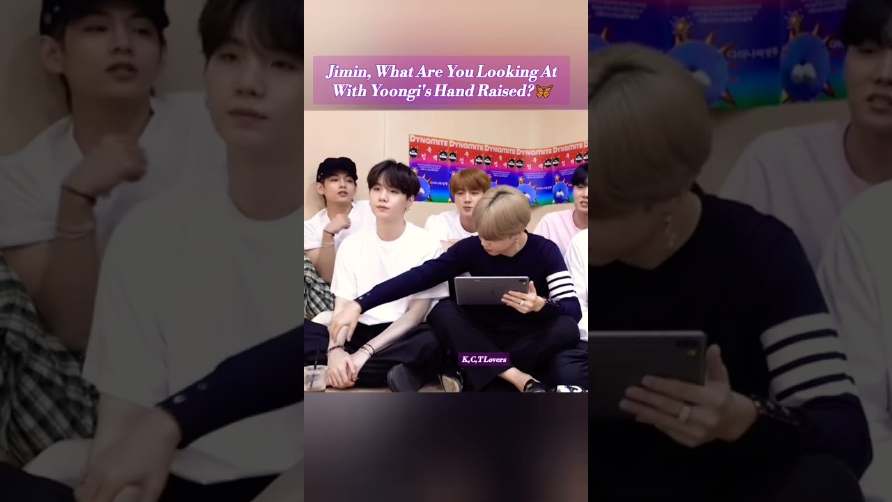 Jimin, What Are You Looking At With Yoongi's Hand Raised?🦋#yoonmin #minyoongi