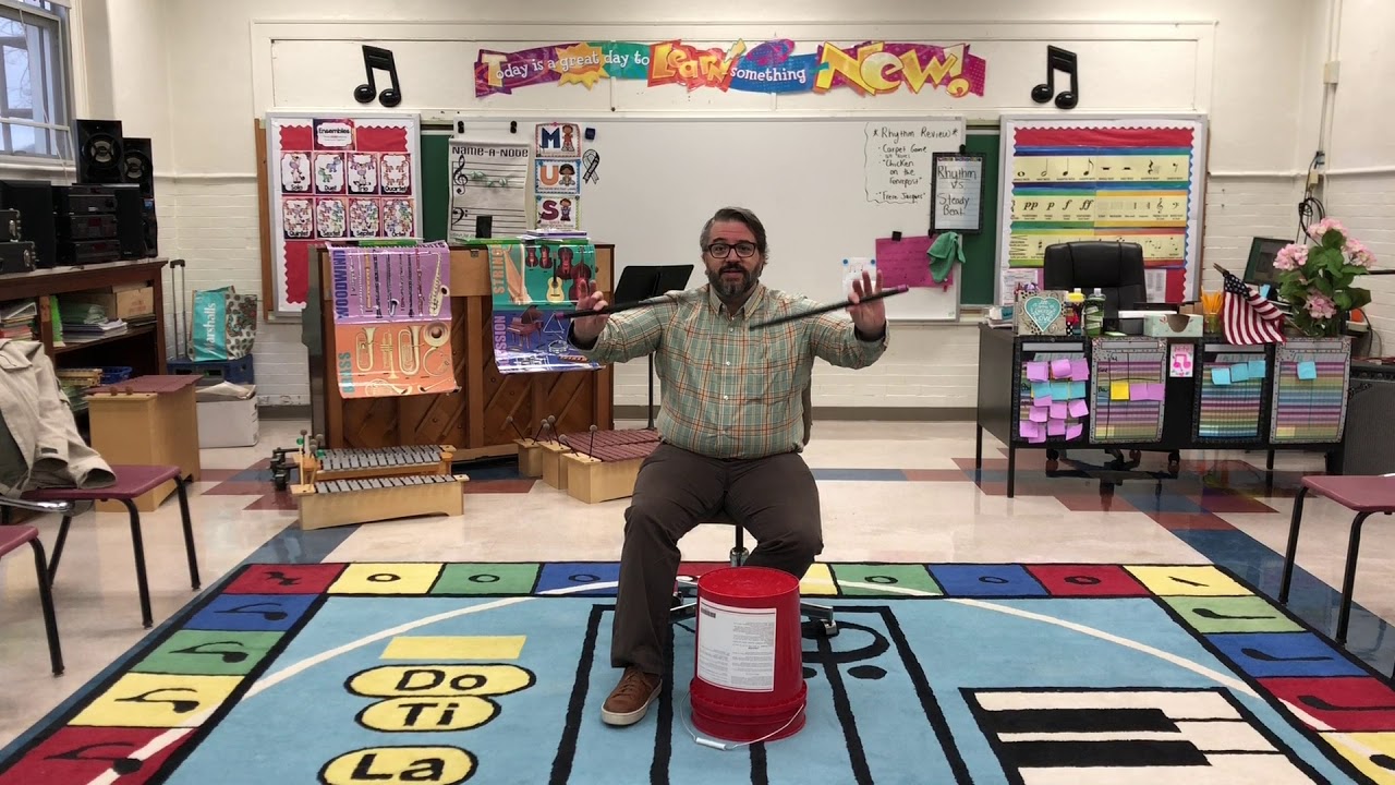 How to Hold the Sticks for Bucket Drumming Lesson with Mr. Howell