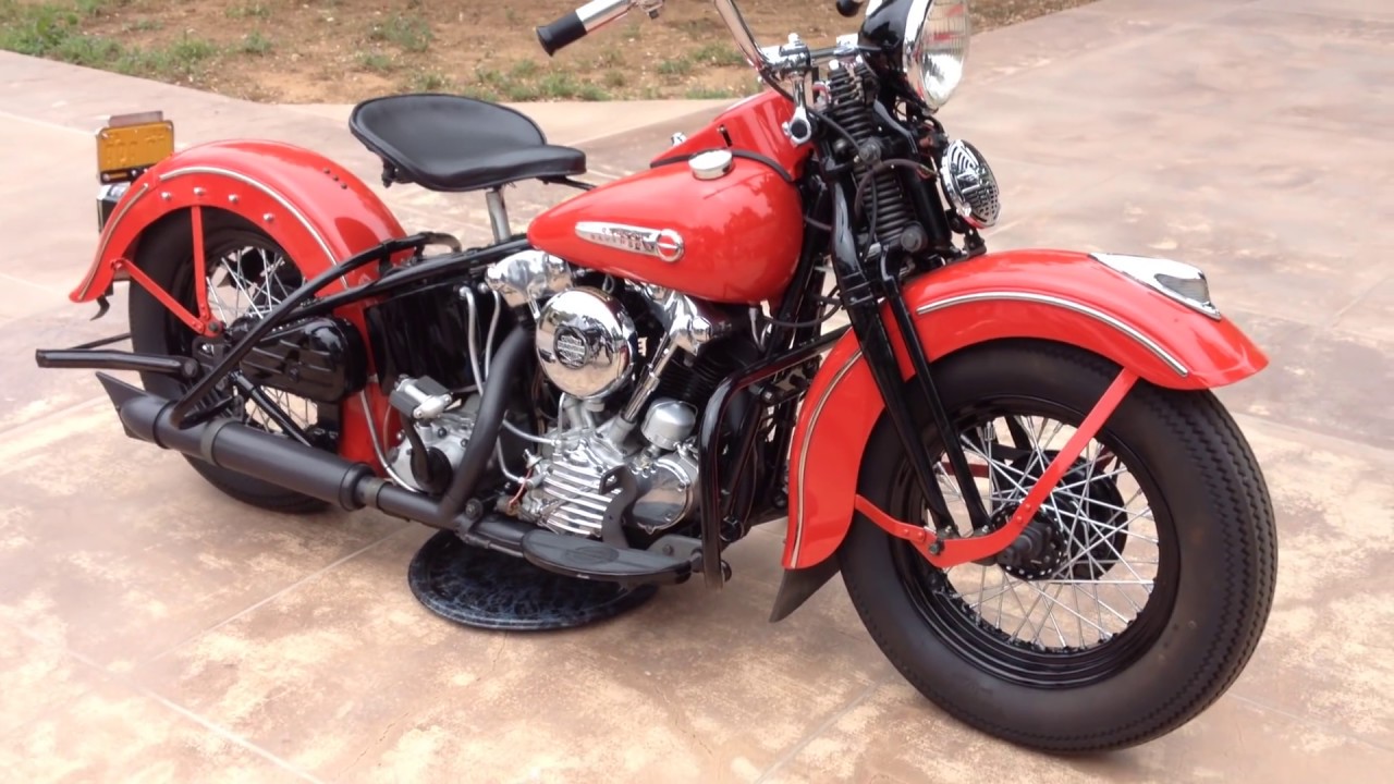 1947 Harley Davidson FL Knucklehead Running