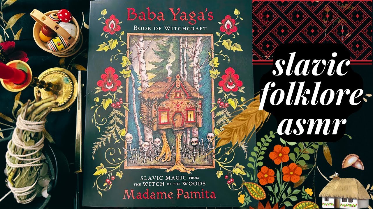 Slavic Folklore ASMR 🧙🏻‍♀️🧚🇺🇦 ~ Baba Yaga's Witchcraft Book ~ Soft-spoken, tapping, tracing