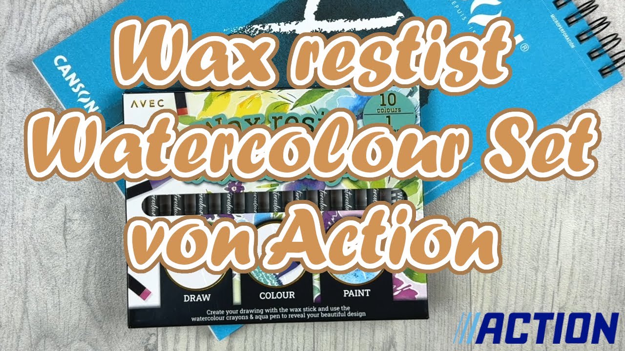 Wax restist Watercolour Set || Action || Wachsstifte || Test
