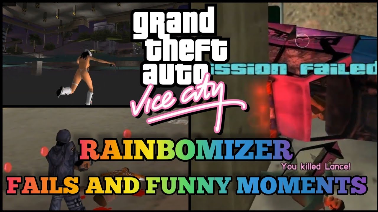 GTA Vice City Rainbomizer Mod - Fails and Funny Moments