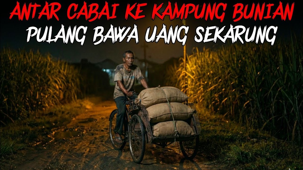 TUKANG BECAK ANTAR PESANAN CABAI KE KAMPUNG BUNIAN PULANG BAWA UANG SEKARUNG