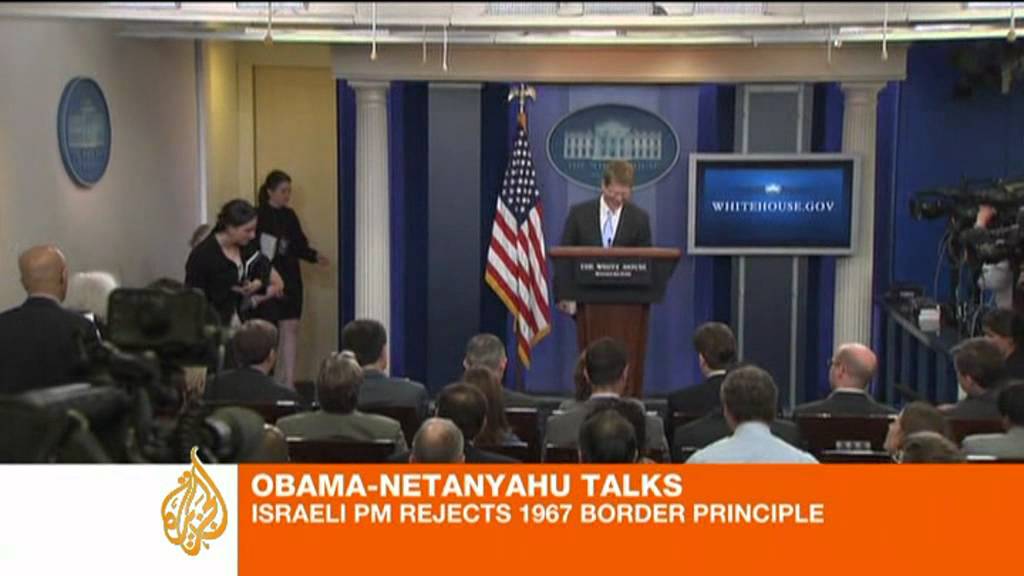 Netanyahu rejects 1967 borders after talks in Washington