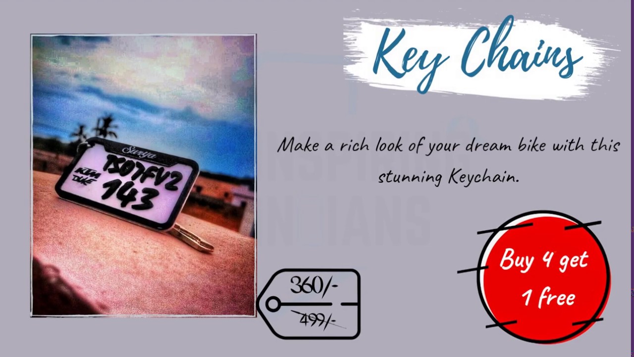 Number Keychain - Inspiring Indians