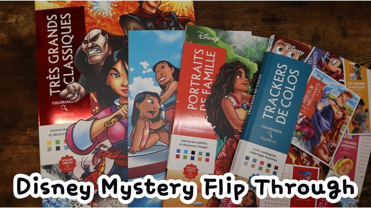 3 disney mystery color by number book flip through + how i plan to track my disney coloring in 2026!