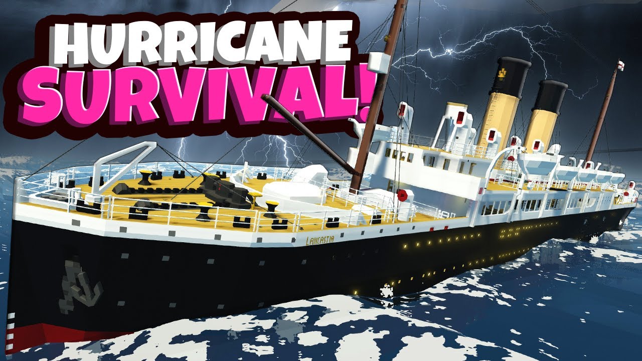 Massive Ship Sinks After Getting Hit By a HURRICANE in Stormworks Survival!