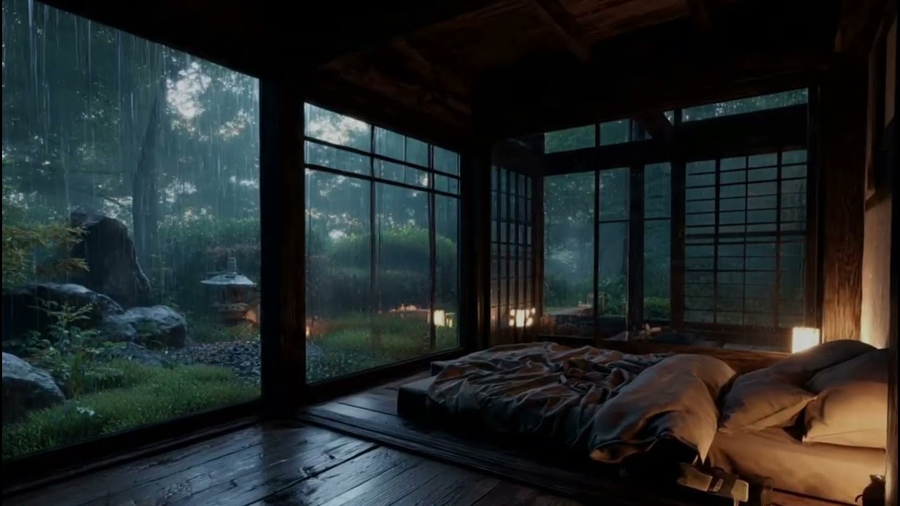 ⛩️ Japanese Zen Garden: Emotional Piano & Rain in Forest