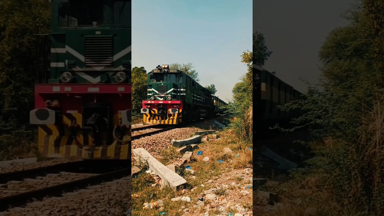High speed train in pakistan | 45UP pakistan express on fire 🔥 | Subscribe | #shortvideo #viral