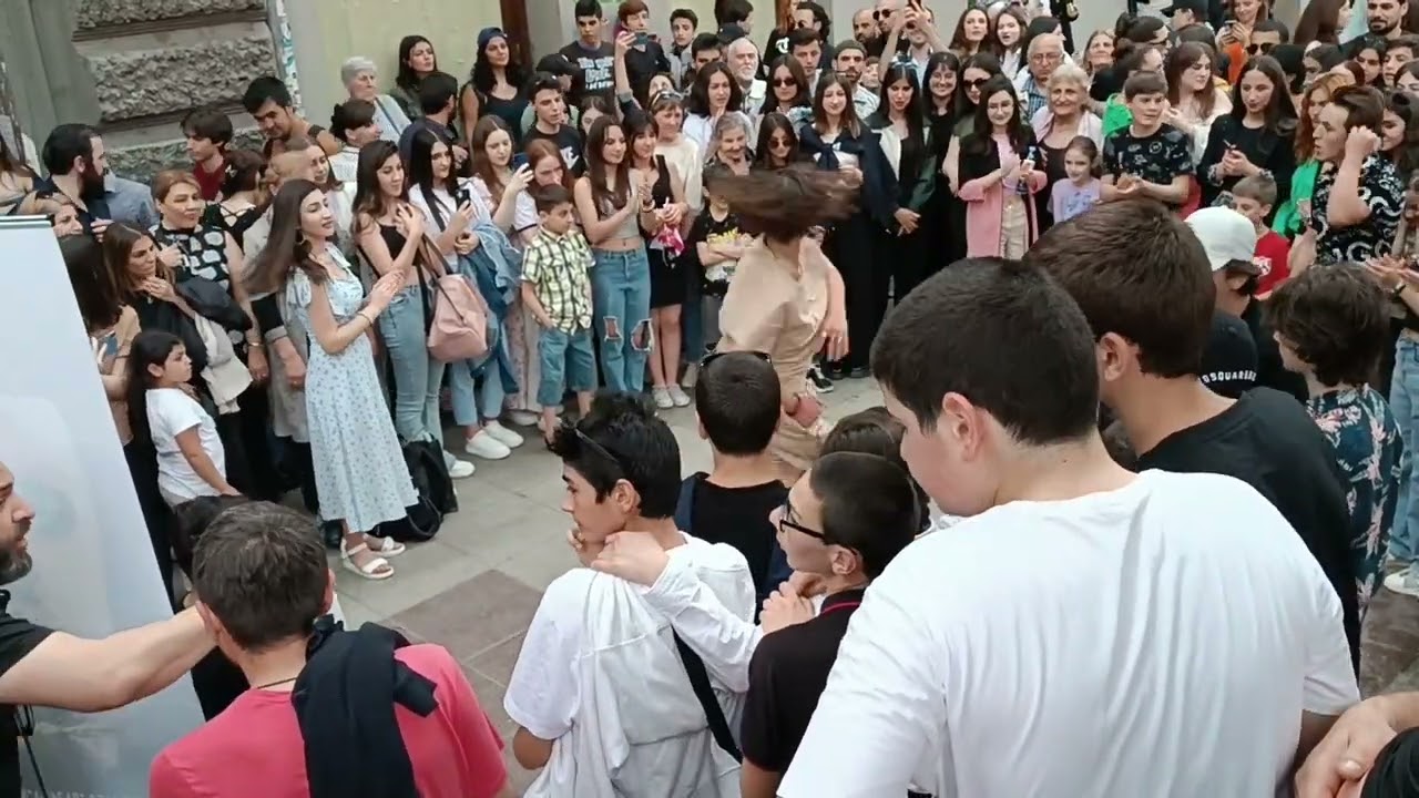 Georgian dances on the street in Tbilisi