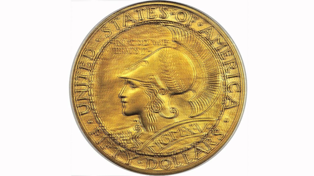 Lot 11587: 1915-S Panama-Pacific Exposition $50. Round. MS-65 (NGC).