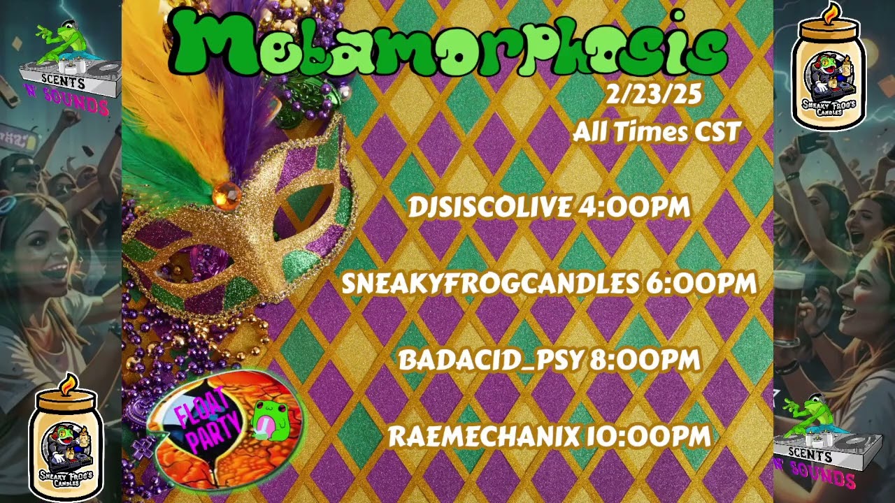 Trance Music -- Sneaky Frog's Candles Live Trance Stream on Metamorphosis Monday - February 23, 2026