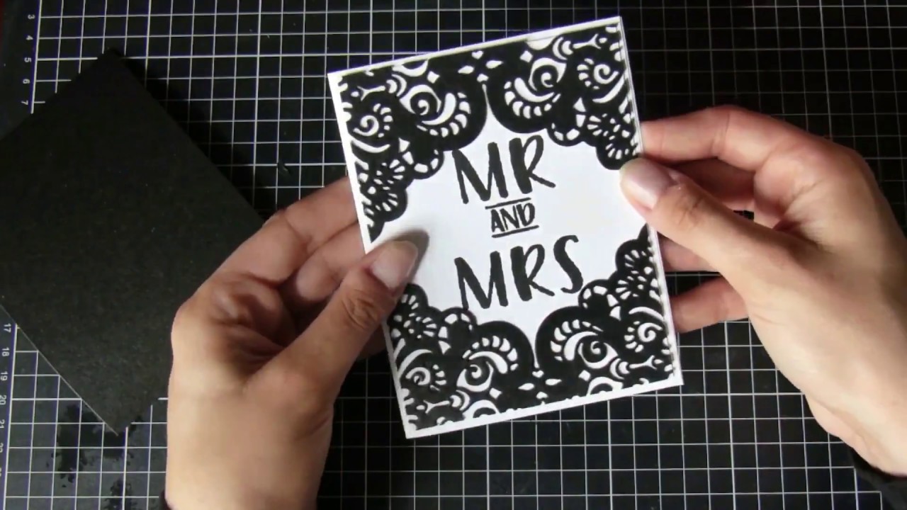 Simple Black on White Wedding Card #aliexpress || December 2018
