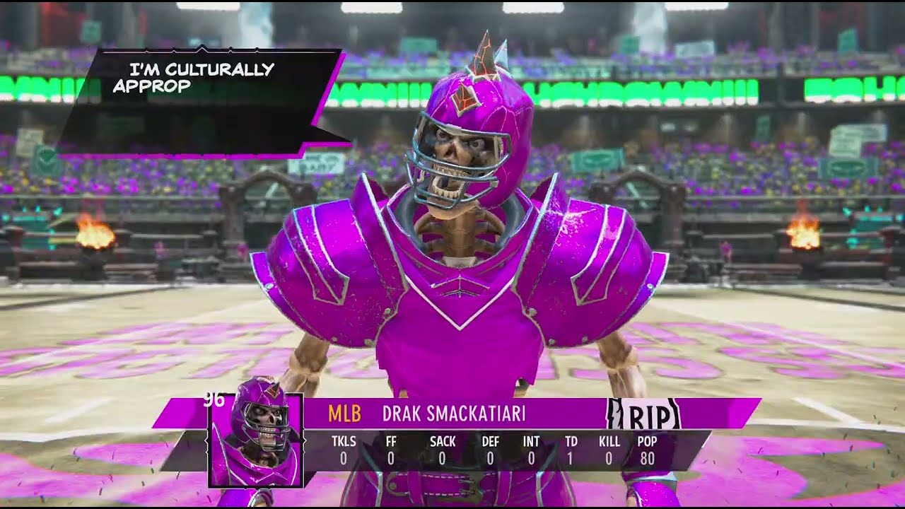 Mutant Football League 2 Game 090 Purple Mutant Eaters vs Los Scandalous Bling-Bling