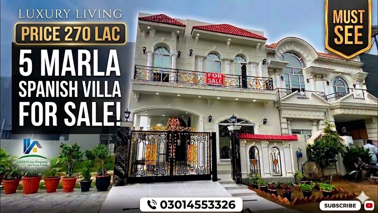 5 Marla Spanish House 🏠 For Sale in DHA Phase 11 Rahbar Lahore || Greenline Property 