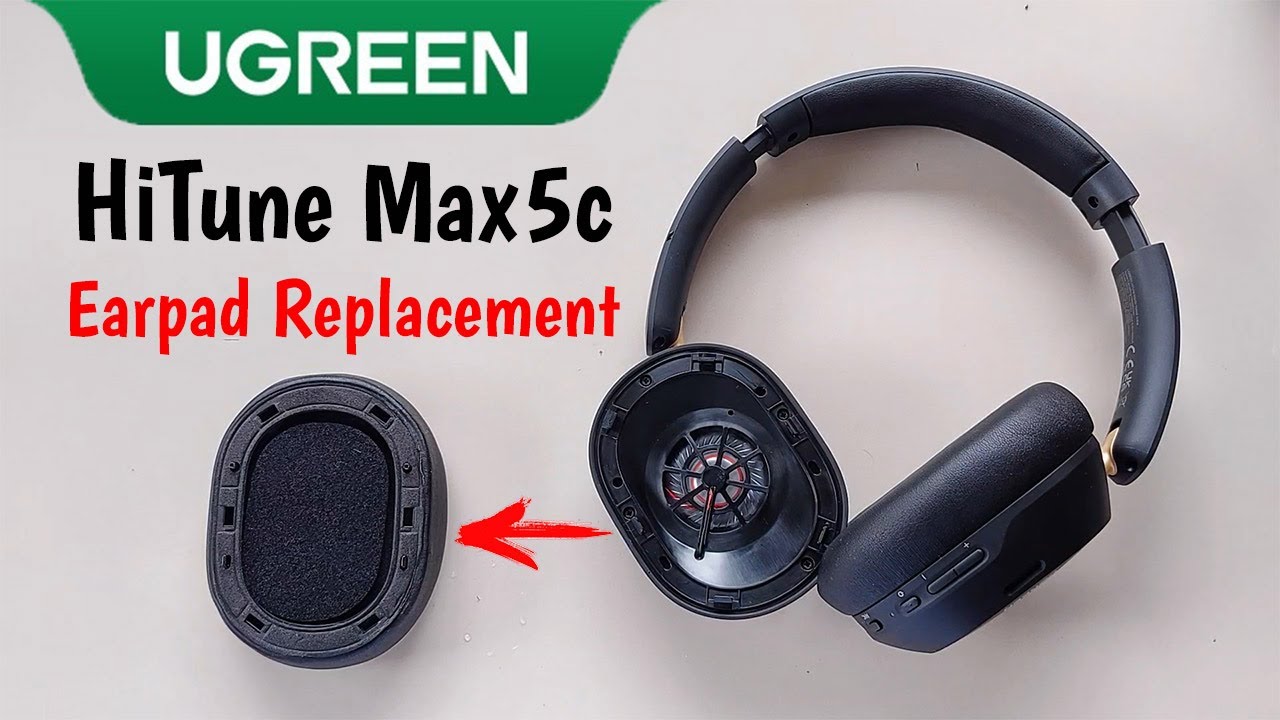 How to remove the earpads from the UGREEN HiTune Max5c Headphones (Earpad replacement)