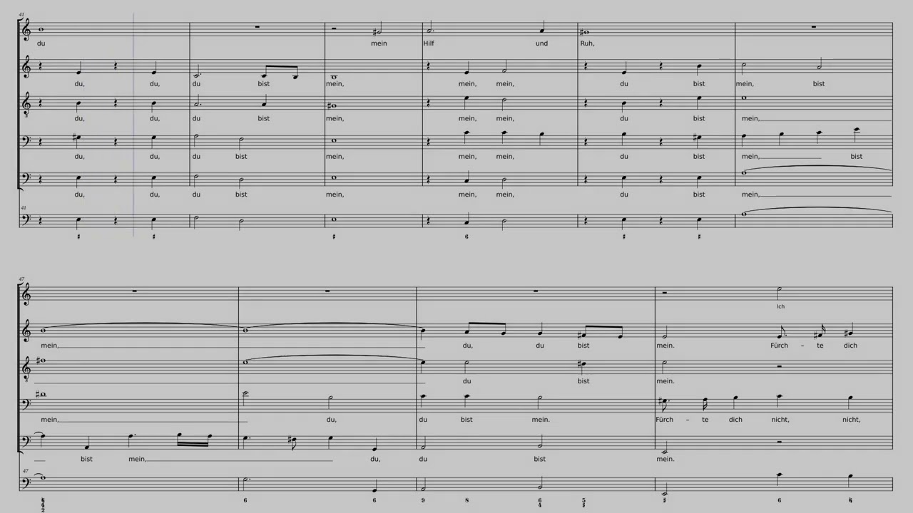 Johann Christoph Bach - Fürchte dich nicht - Bass1