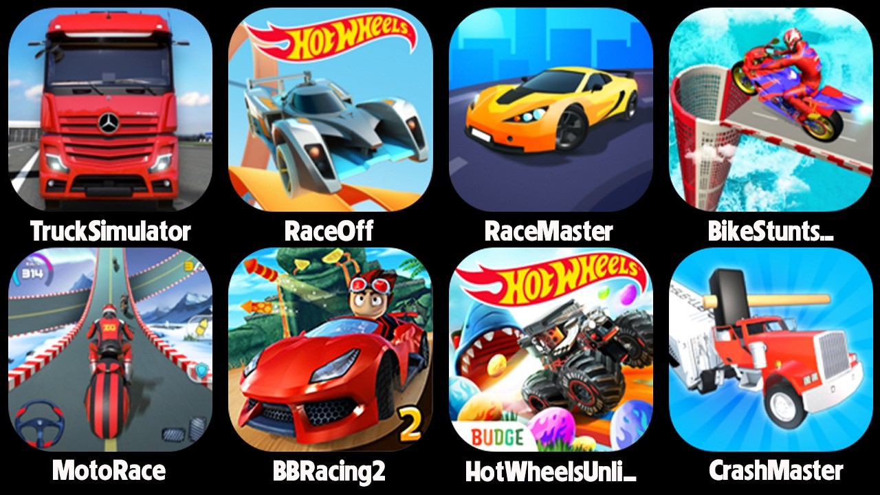 Best RACING Games: Race Master 3D,BB Racing 2,Hot Wheels Race Off,Crash Master 3D,Truck Simulator