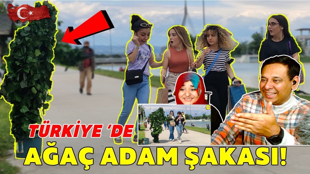 Pakistani Reaction-  AĞAÇ ADAM ŞAKASI!  100 EĞLENCE / Bushman Prank Turkey (%100 Risk!)