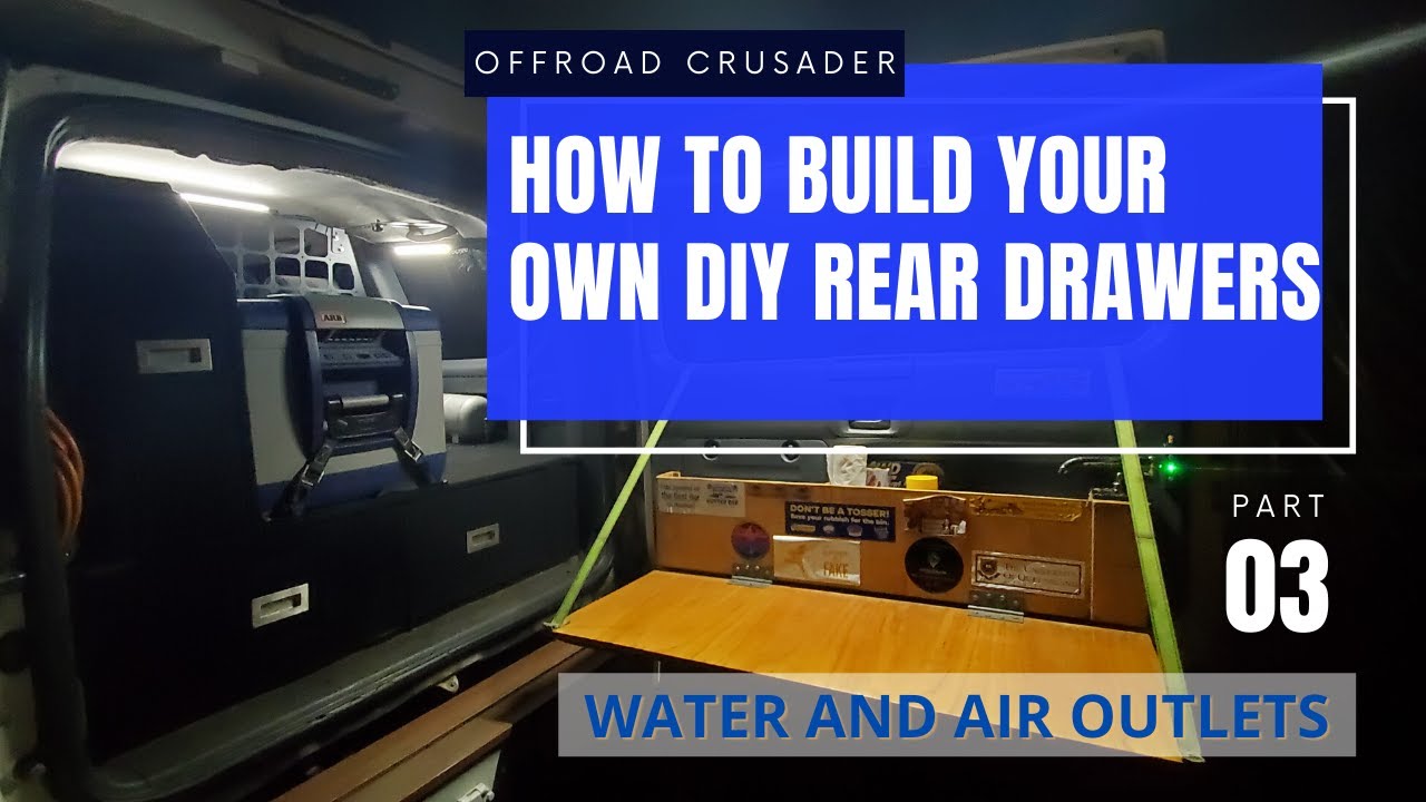 How to build your own rear drawers Part 3 | Adding Water and Air Outlets | DIY luxury