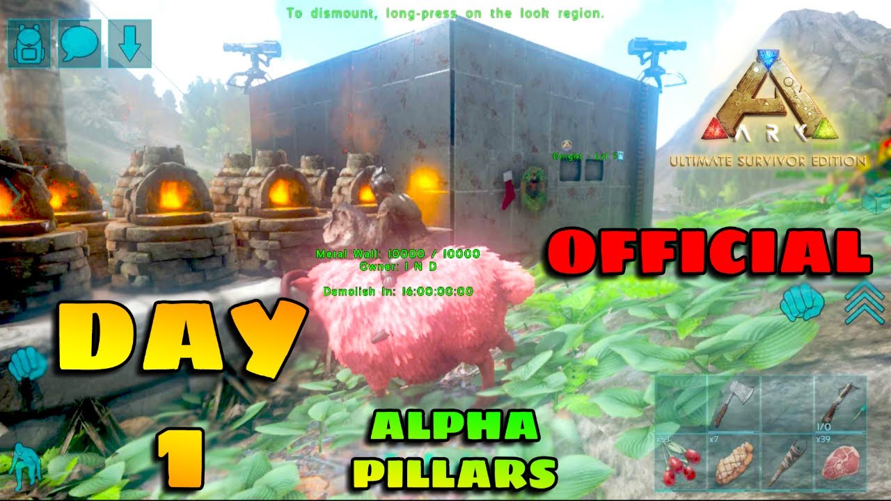 ARK: Ultimate Mobile Edition - Taking Over Alpha Pillar Officials PvP Day 1
