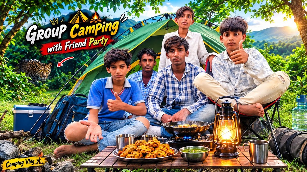 Night camping with frends | camping in india | camping video | village gavala | group camping 