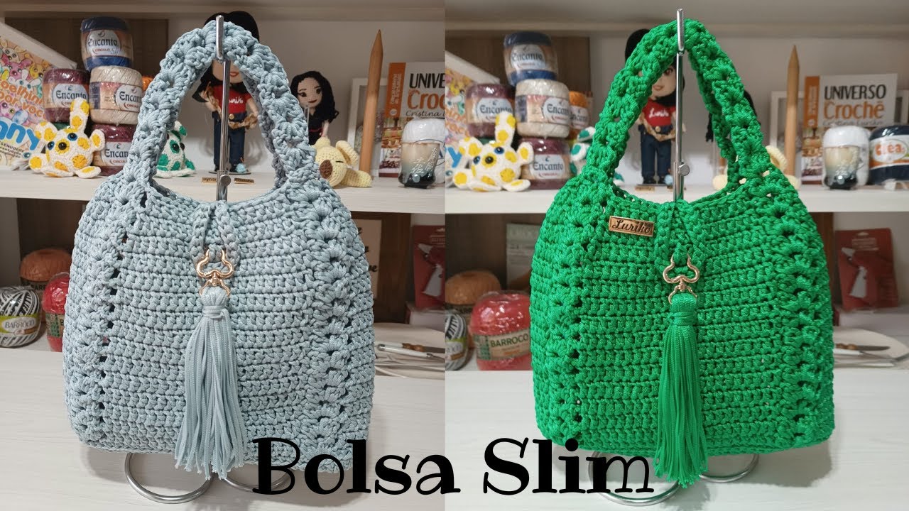 Bolsa de crochê Slim