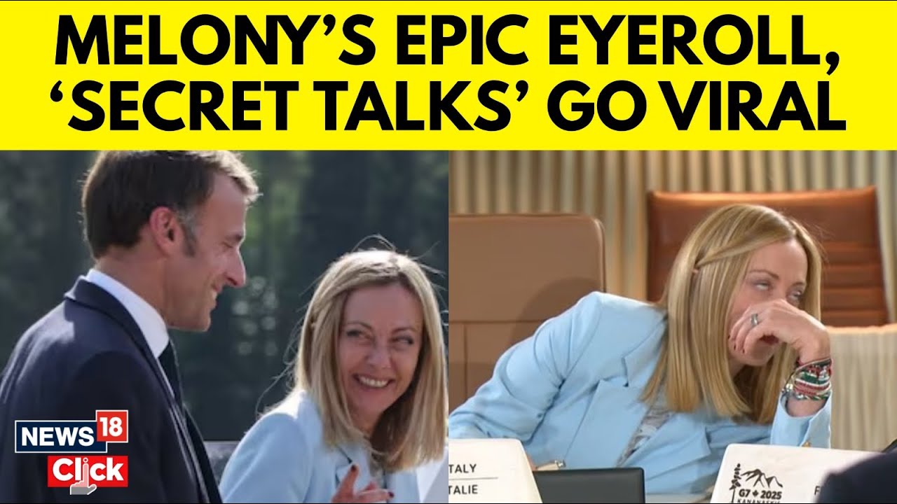 Meloni's Epic Eye Roll At Macron Goes Viral, Curious Users Demand: 'Spill The Tea' | N18G